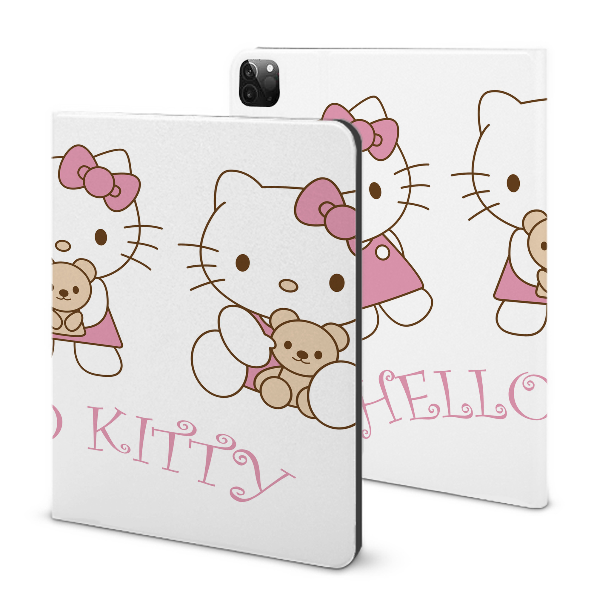 （画像用） Hello Kitty ハローキティ IPadケース ペンホルダー付き ブックスタイルデザイン